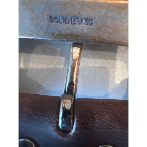 Linea Pelle Leather Studded Belt - Picture 5 of 12